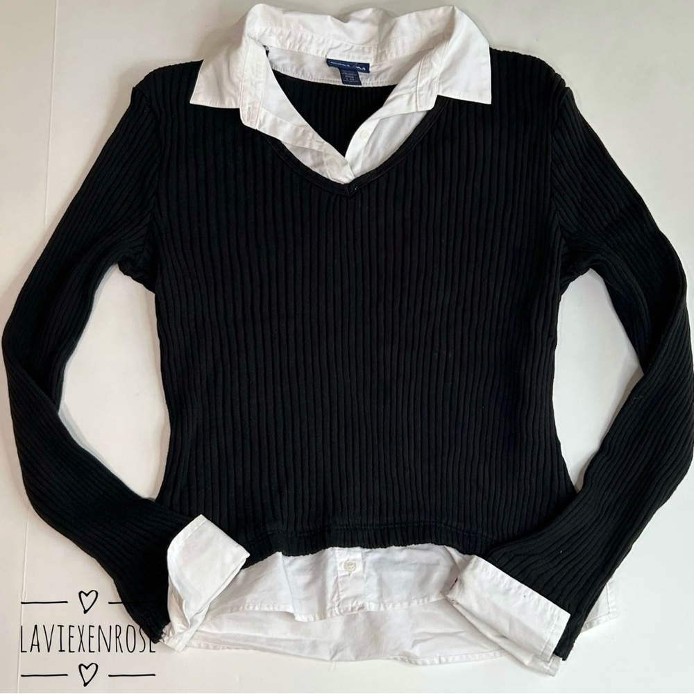 Limited Too Black Layered Sweater